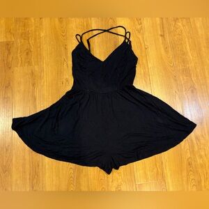 Forever 21 Black Fit & Flare Sleeveless Romper - Medium
